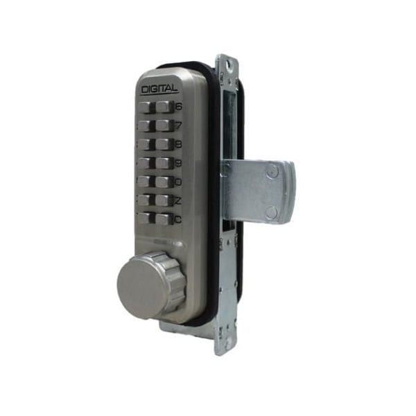 Lockey Mechanical Keyless Narrow Stile Deadbolt Lock Double Combination Satin Nickel 2900DC-SN - main
